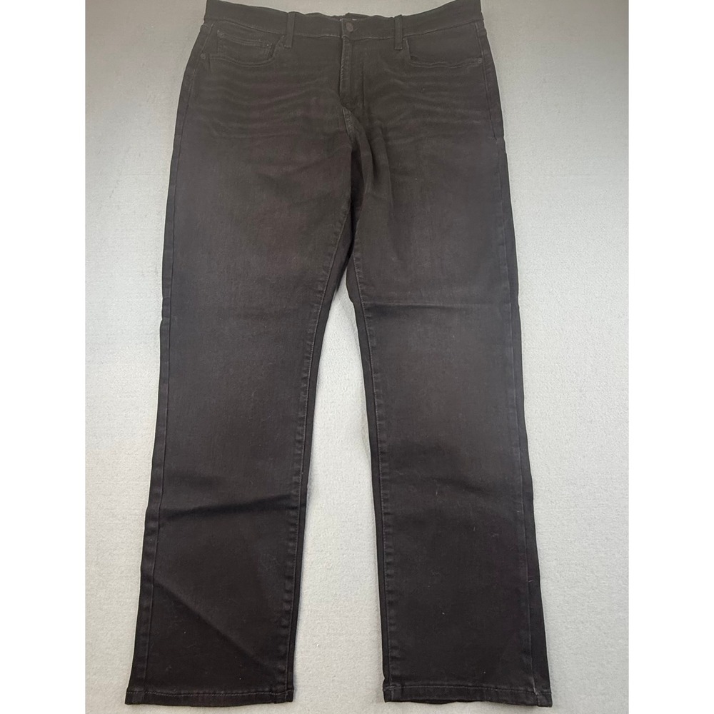 Lucky Brand Jeans Mens 40 Black Straight Leg Stretch Denim Pants